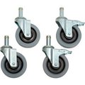 Smooth Ride Casters ESD Caster Set (4) Swivel (2) Brake Casters, 5" ESD  Polyurethane, Set of (4), 1200 lb Capacity ESDZA-5PSTLM-TPR633/ESDZA-5GRTLM-TPR633